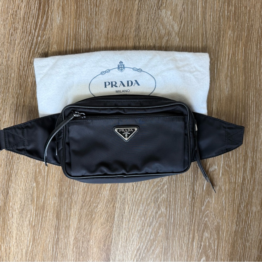 Prada Black Nylon Belt Bag